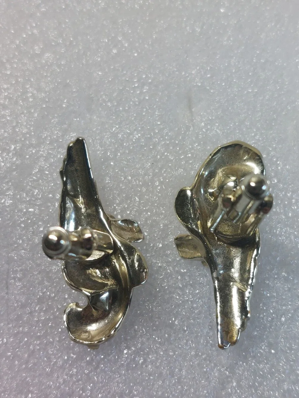 Vintage Cufflink Lot of 3 - Enamel Parrot Birds, Buddha Statues & Green Lucit